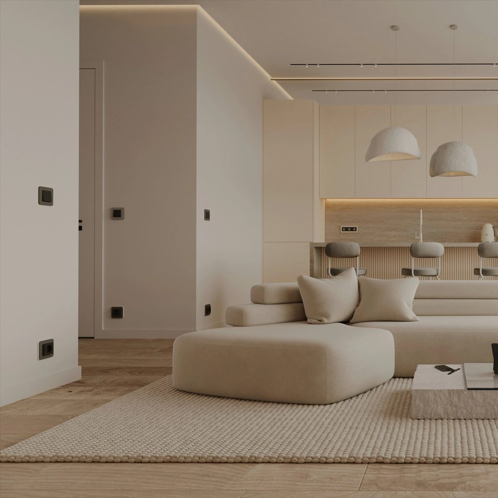Calm, modern interior